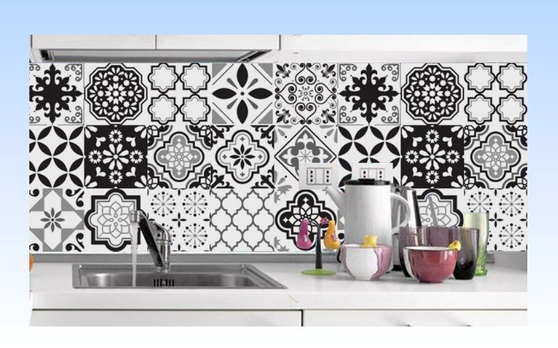 Decal giả gạch bông dán tường đẹp